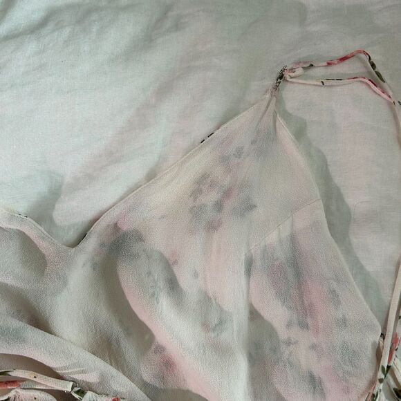 Reformation Dietrich Dress White Rose Floral Size 10 - Picture 13 of 16